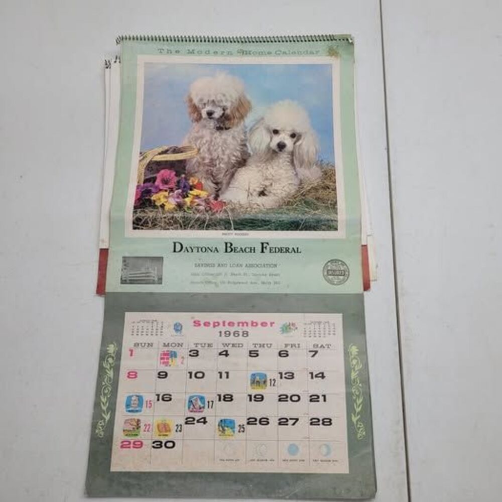Vintage 1968 The Modern Home Calendar Daytona Beach Federal